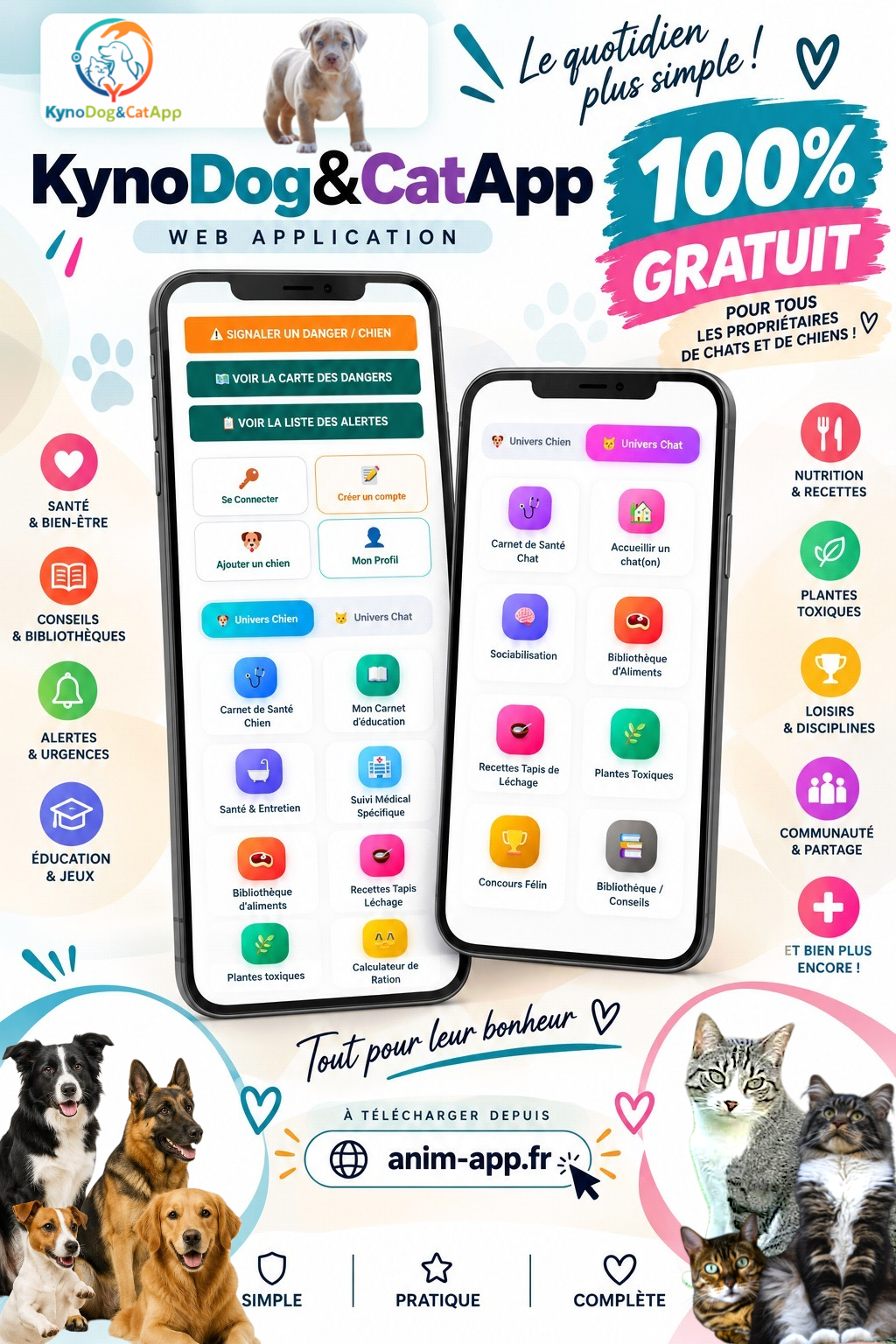 Application KynoDog & CatApp - Gestion d'élevage